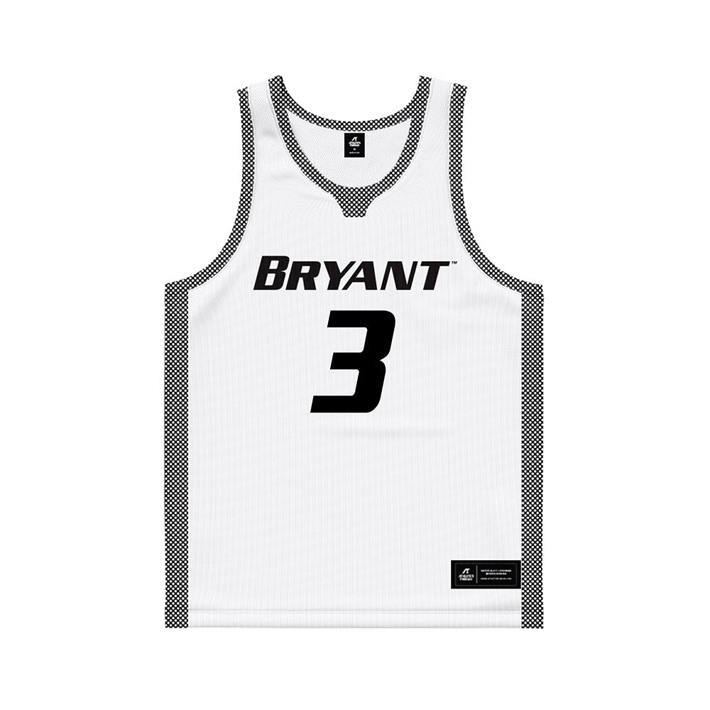 Bryant - NCAA Men's Basketball : Aaron Davis III - White Basketball Jersey-0