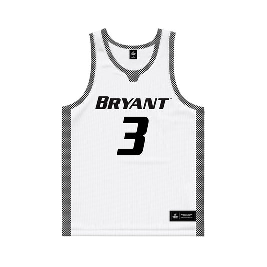 Bryant - NCAA Men's Basketball : Aaron Davis III - White Basketball Jersey-0