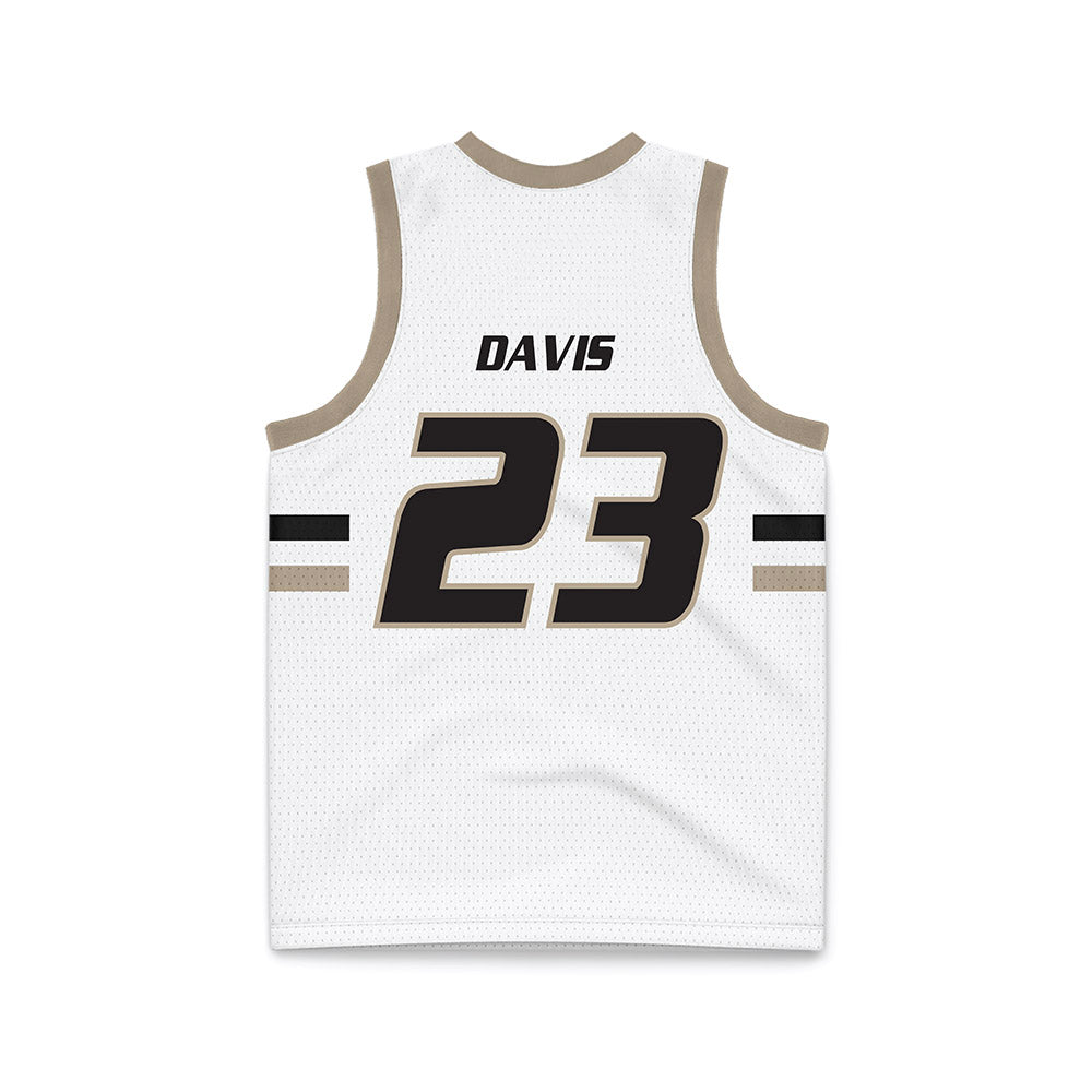Bryant - NCAA Women's Basketball : Giselle Davis - White Basketball Jersey-1