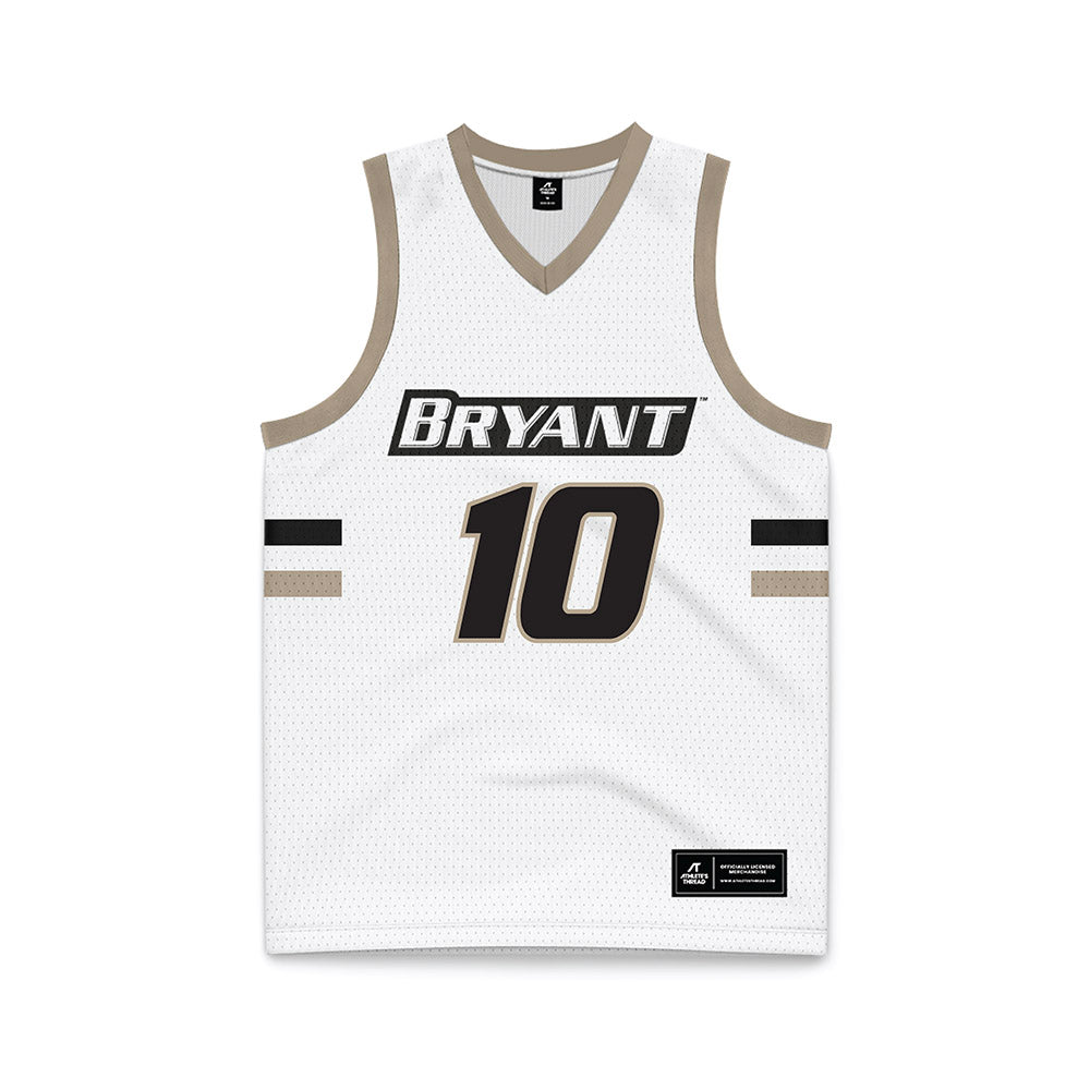 Bryant - NCAA Women's Basketball : Rose Nelson - White Basketball Jersey-0