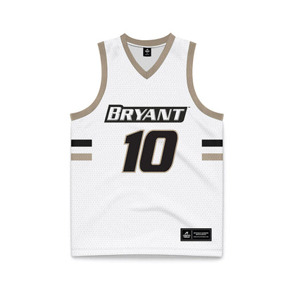 Bryant - NCAA Women's Basketball : Rose Nelson - White Basketball Jersey-0