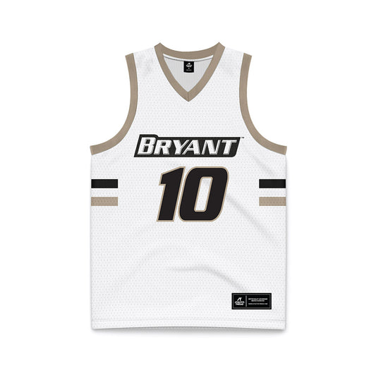 Bryant - NCAA Women's Basketball : Rose Nelson - White Basketball Jersey-0