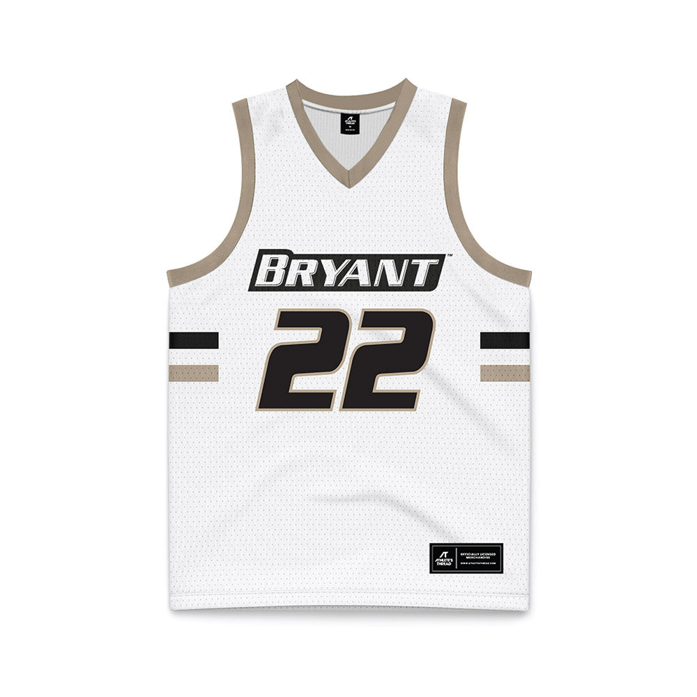 Bryant - NCAA Women's Basketball : Izzy Adams - White Basketball Jersey-0