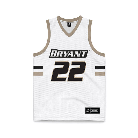 Bryant - NCAA Women's Basketball : Izzy Adams - White Basketball Jersey-0