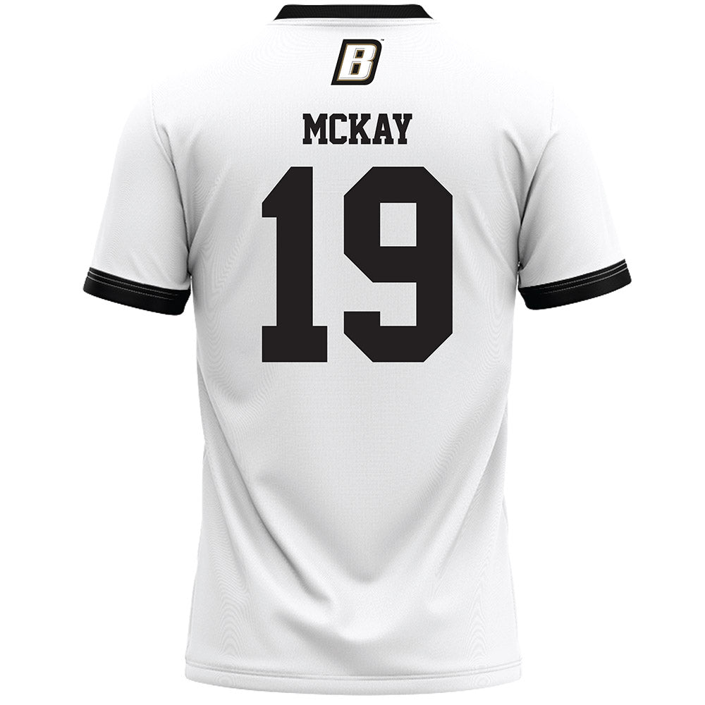 Bryant - NCAA Men's Lacrosse : Quinn McKay - White Lacrosse Jersey -1
