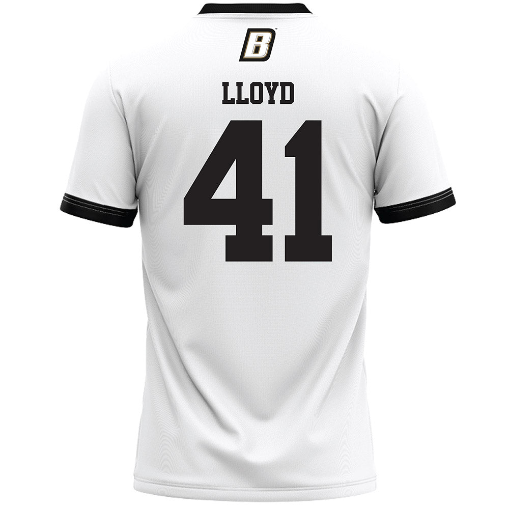 Bryant - NCAA Men's Lacrosse : Kijana Lloyd - White Lacrosse Jersey -1