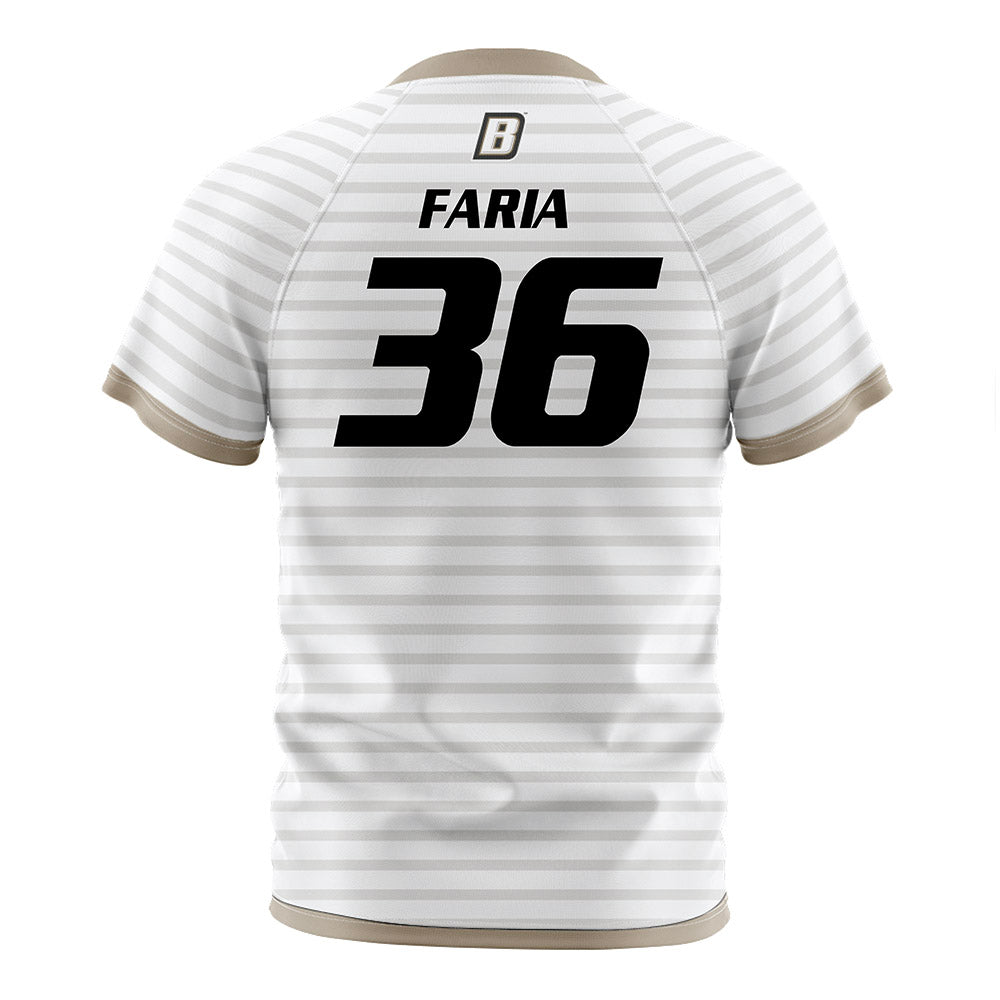  - NCAA Men's Soccer : Jose Faria - White Soccer Jersey-1