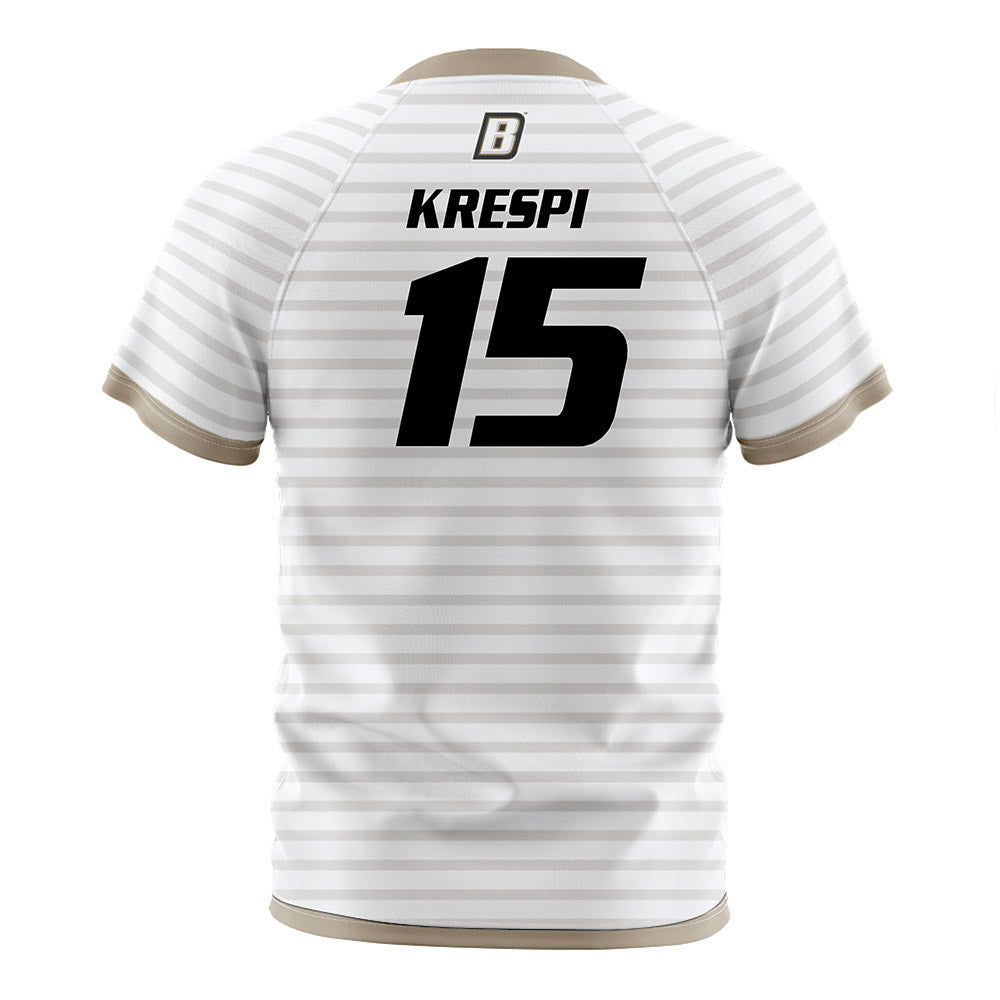 Bryant - NCAA Men's Soccer : Ilay Krespi - White Soccer Jersey-1