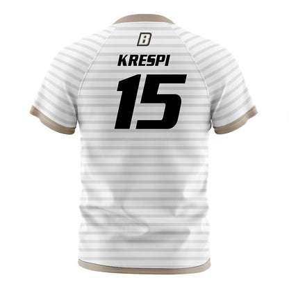 Bryant - NCAA Men's Soccer : Ilay Krespi - White Soccer Jersey-1
