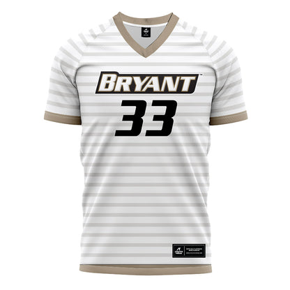 Bryant - NCAA Men's Soccer : Deji Akinboboye - White Soccer Jersey-0
