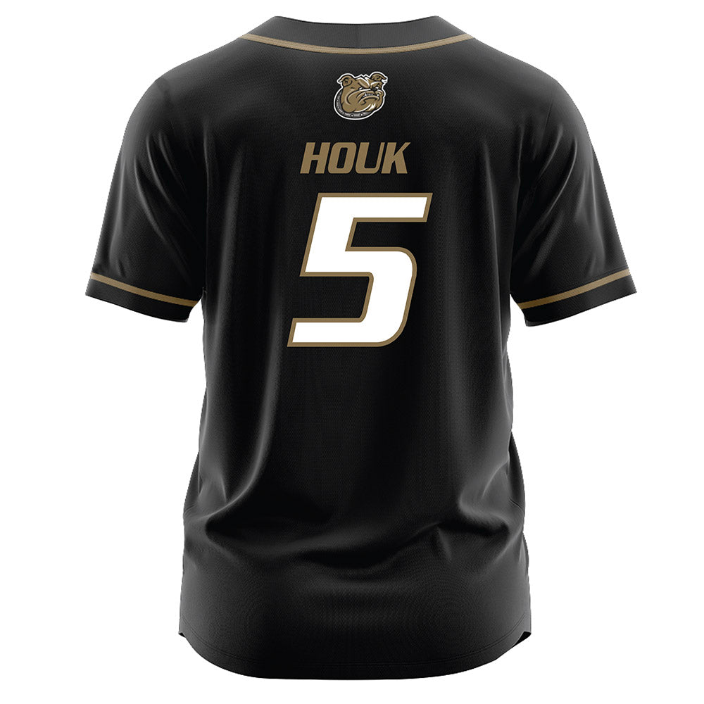Bryant - NCAA Softball : Meaghan Houk - Black Jersey-1