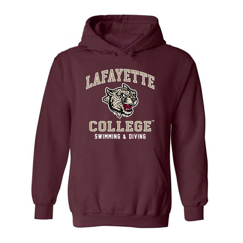 Lafayette College - NCAA Men's Swimming & Diving : Landon Orth - Classic Shersey Hooded Sweatshirt-0