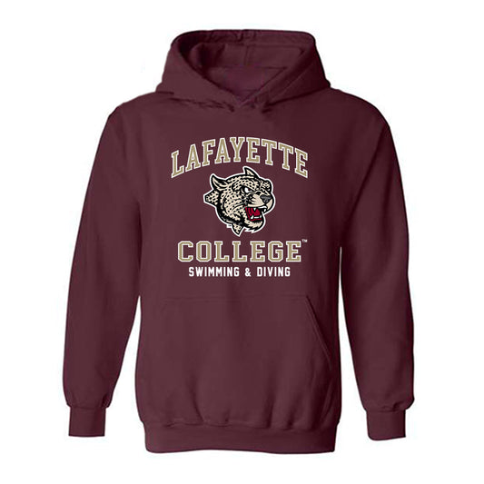 Lafayette College - NCAA Men's Swimming & Diving : Landon Orth - Classic Shersey Hooded Sweatshirt-0