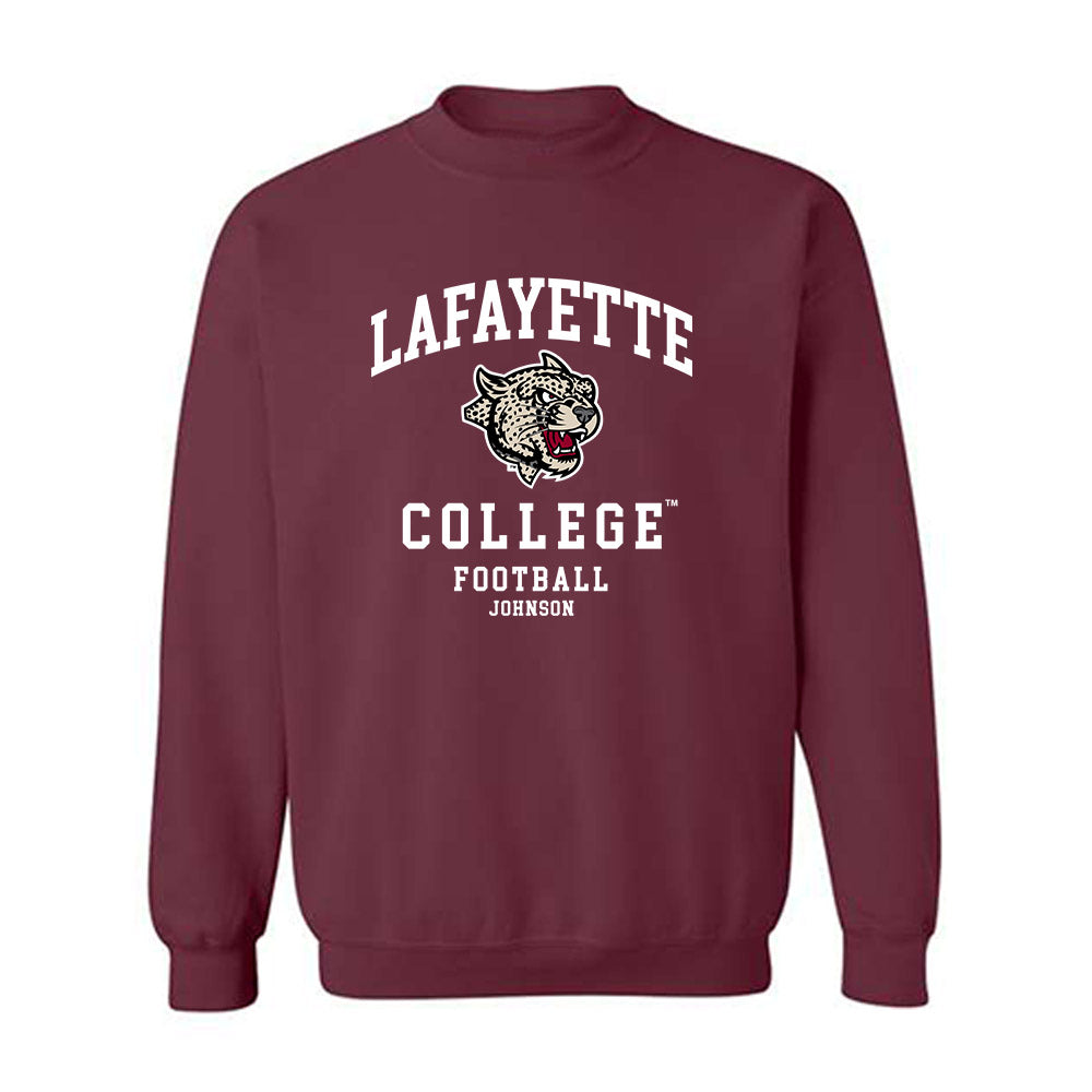 Lafayette College - NCAA Football : Xavier Johnson - Classic Fashion Shersey Crewneck Sweatshirt