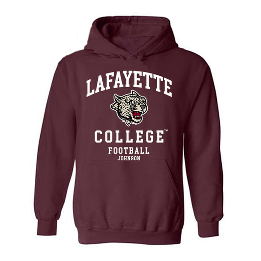 Lafayette College - NCAA Football : Xavier Johnson - Classic Fashion Shersey Hooded Sweatshirt