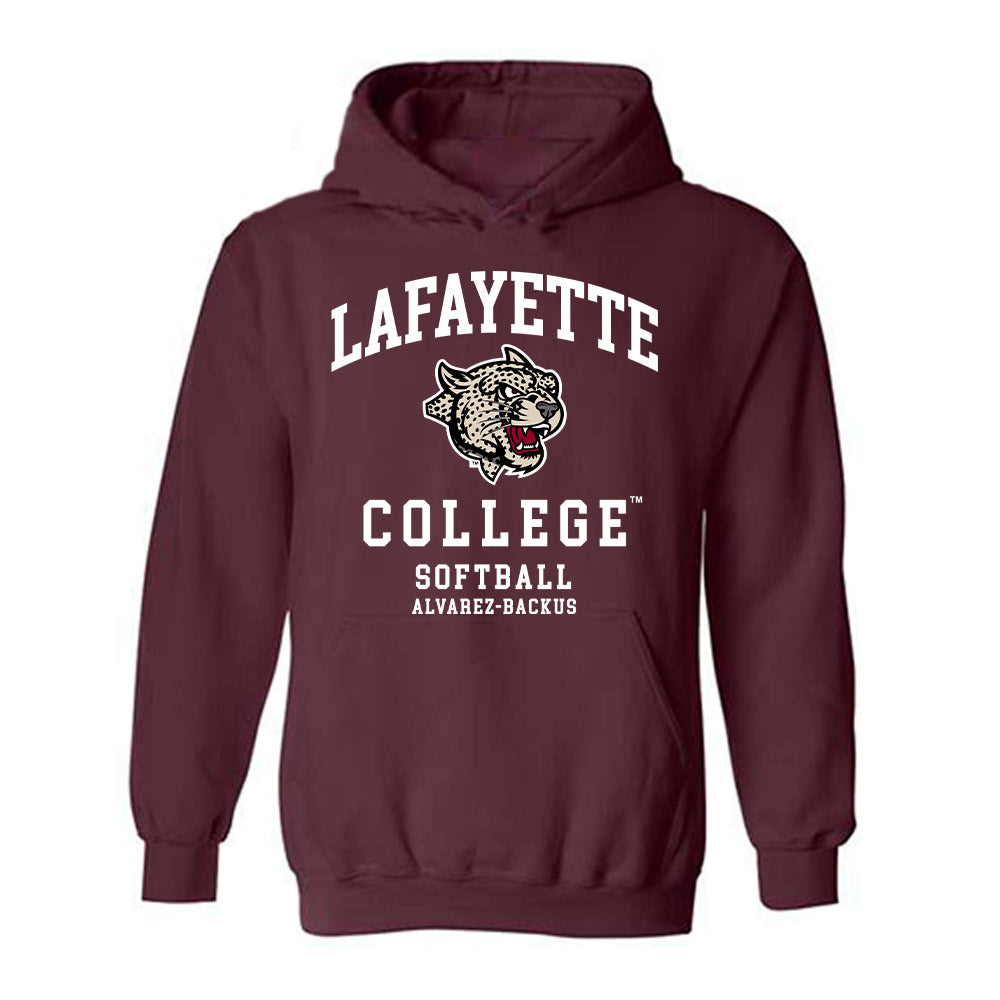 Lafayette College - NCAA Softball : Sophia Alvarez-Backus - Classic Fashion Shersey Hooded Sweatshirt-0
