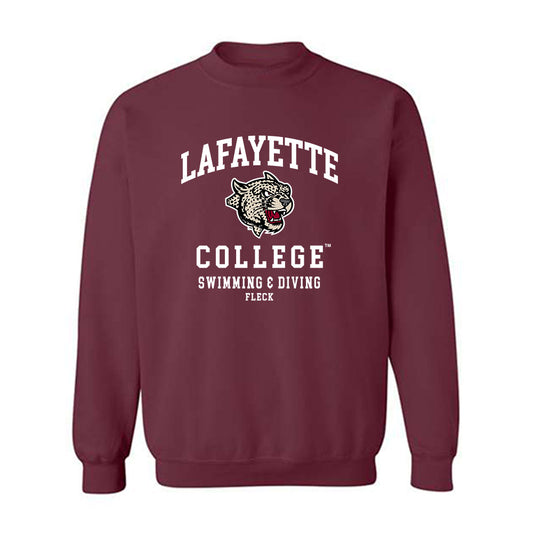 Lafayette College - NCAA Women's Swimming & Diving : Kristina Fleck - Classic Fashion Shersey Crewneck Sweatshirt-0