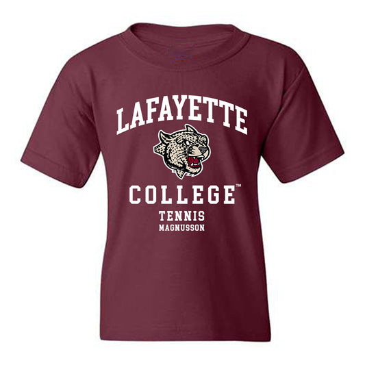 Lafayette College - NCAA Men's Tennis : Jake Magnusson - Classic Fashion Shersey Youth T-Shirt-0