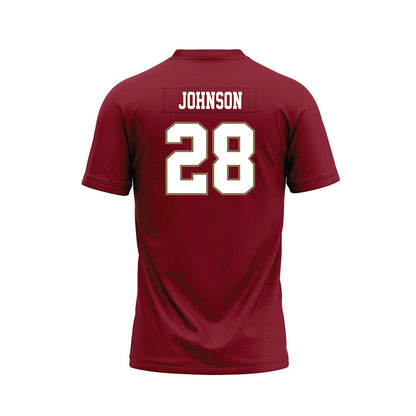 Lafayette College - NCAA Football : Xavier Johnson - Red Premium Football Jersey