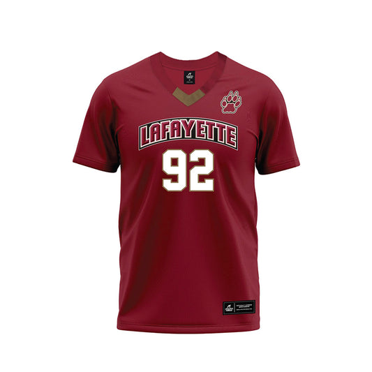 Lafayette College - NCAA Football : Will Barber - Red Premium Football Jersey-0