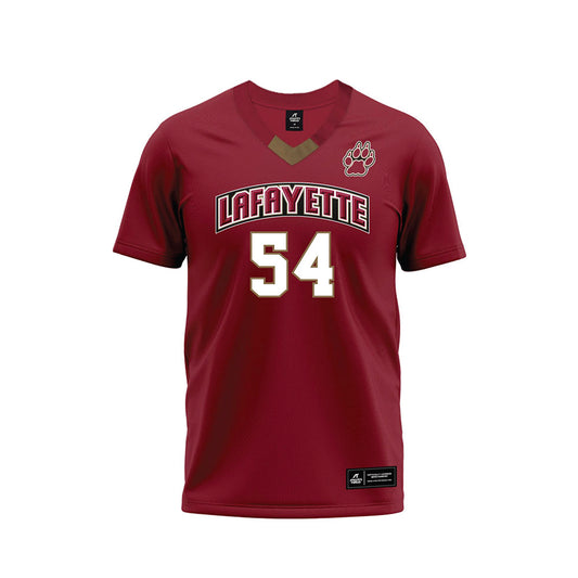 Lafayette College - NCAA Football : Daniel Adefolarin - Red Premium Football Jersey-0