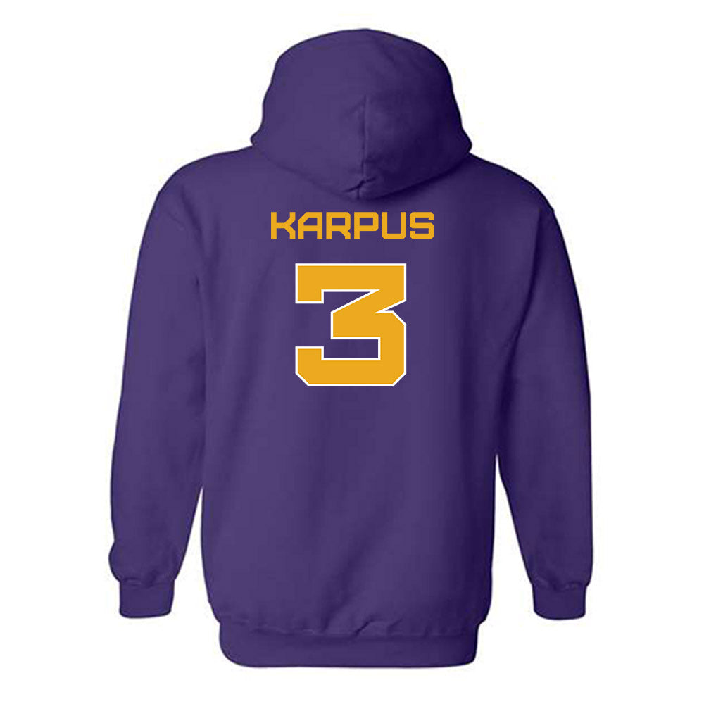 Albany - NCAA Women's Lacrosse : Karen Karpus - Classic Shersey Hooded Sweatshirt-1