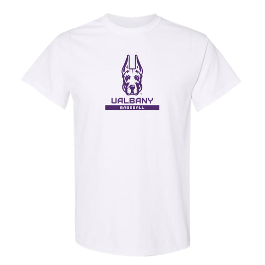 Albany - NCAA Baseball : Logan Morris - Classic Shersey T-Shirt-0