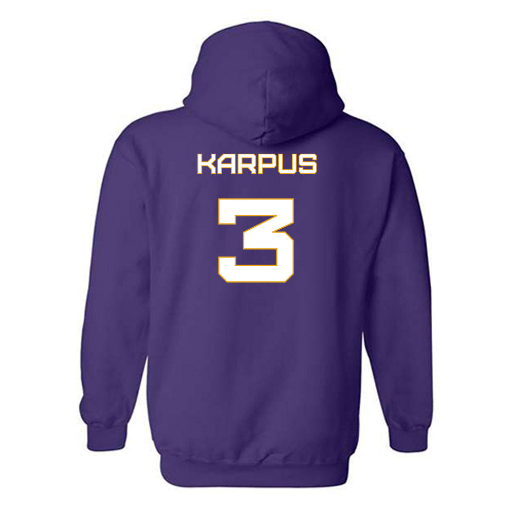 Albany - NCAA Women's Lacrosse : Karen Karpus - Classic Shersey Hooded Sweatshirt-1