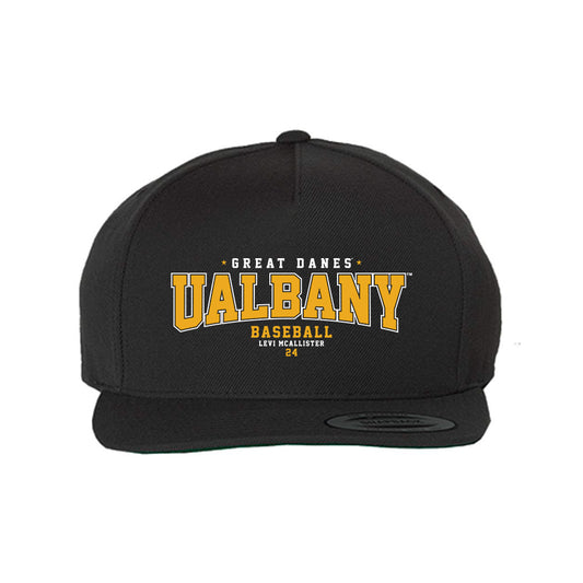 Albany - NCAA Baseball : Levi McAllister - Snapback Hat