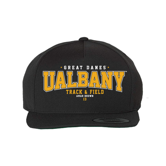 Albany - NCAA Men's Track & Field : Amar Brown - Snapback Hat-0