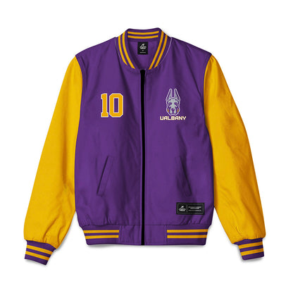 Albany - NCAA Football : Myles Burkett - Bomber Jacket-0