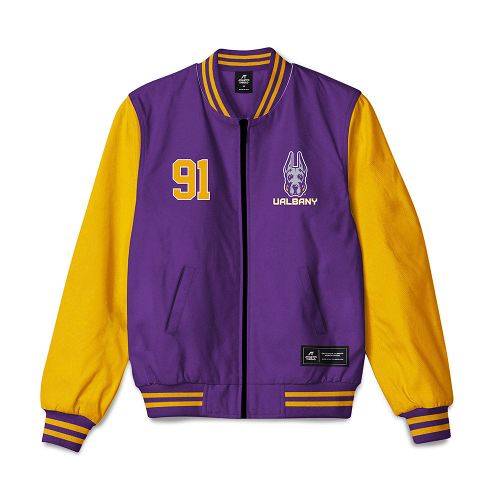 Albany - NCAA Men's Lacrosse : Jack Hadden - Bomber Jacket-0