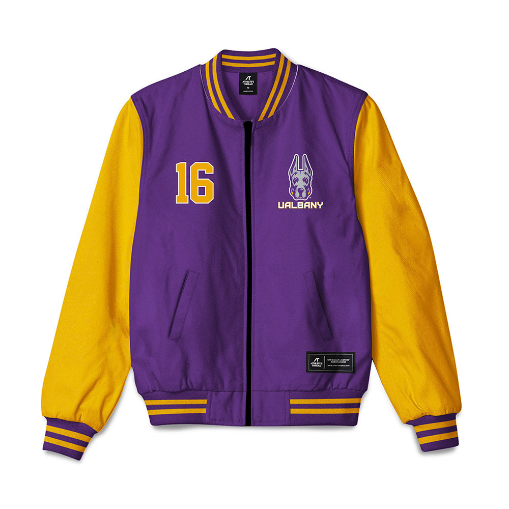 Albany - NCAA Men's Lacrosse : Brady smith - Bomber Jacket-0