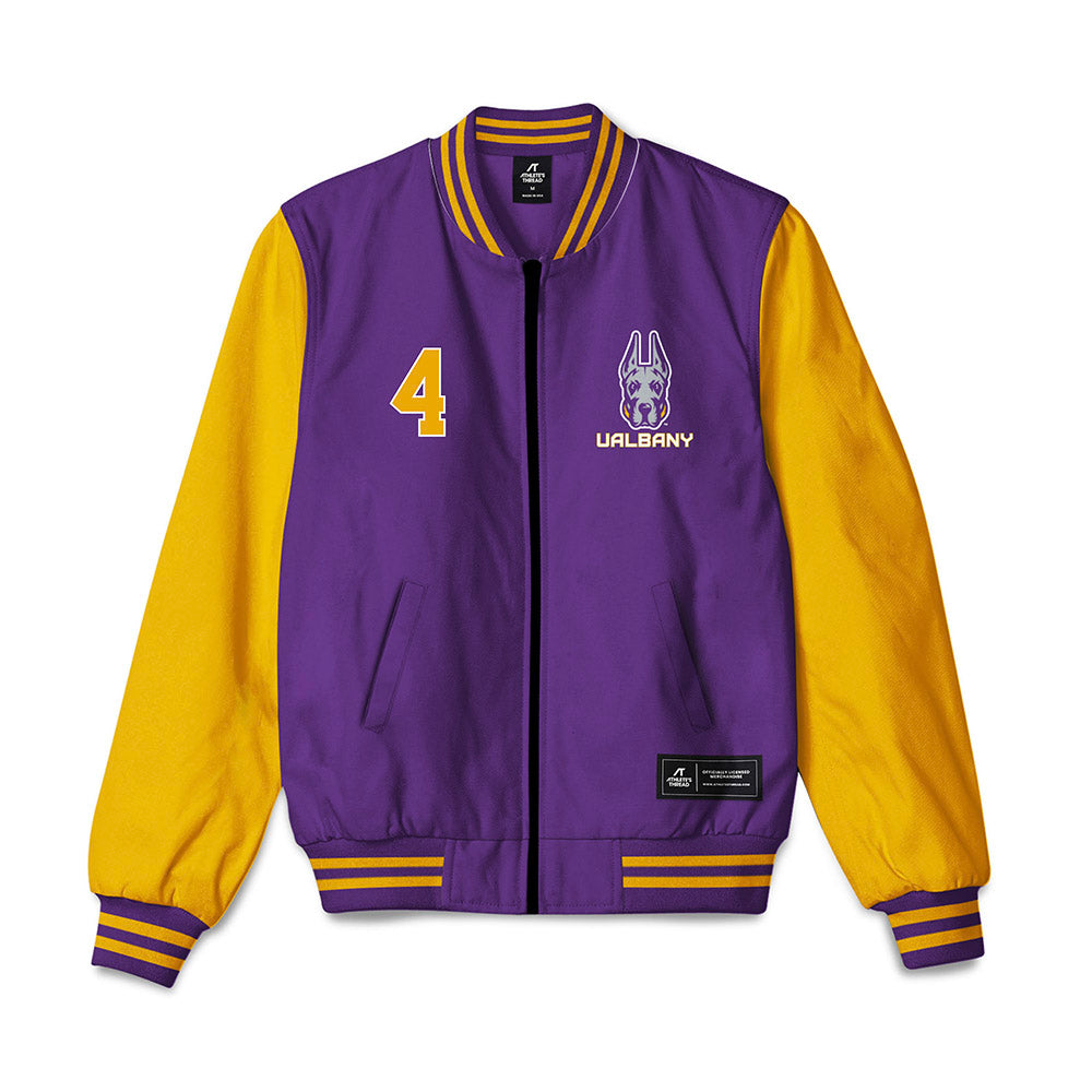 Albany - NCAA Football : Jasiah Barron - Bomber Jacket-0