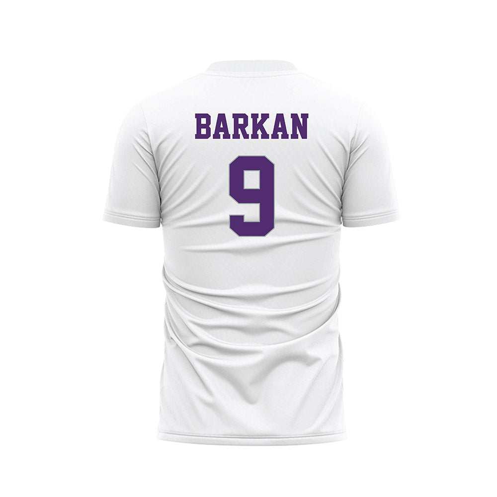 Albany - NCAA Men's Soccer : David Barkan - White Soccer Jersey-1