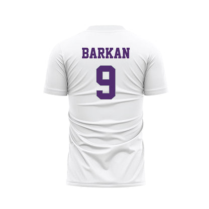 Albany - NCAA Men's Soccer : David Barkan - White Soccer Jersey-1