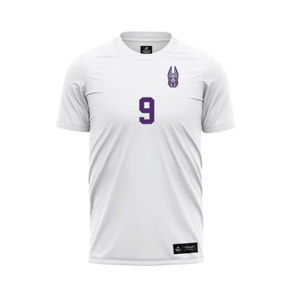 Albany - NCAA Men's Soccer : David Barkan - White Soccer Jersey-0