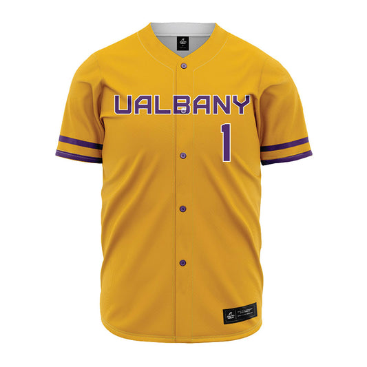 Albany - NCAA Baseball : Aaron Herbst - Gold Jersey
