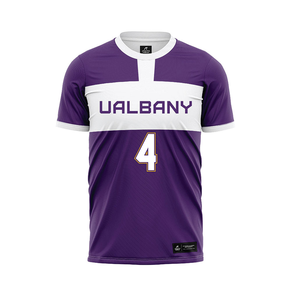Albany - NCAA Women's Soccer : Julia DiRaddo - Purple Soccer Jersey-0