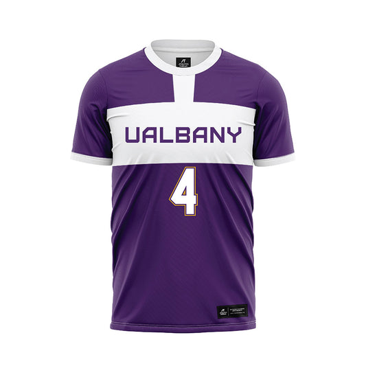 Albany - NCAA Women's Soccer : Julia DiRaddo - Purple Soccer Jersey-0
