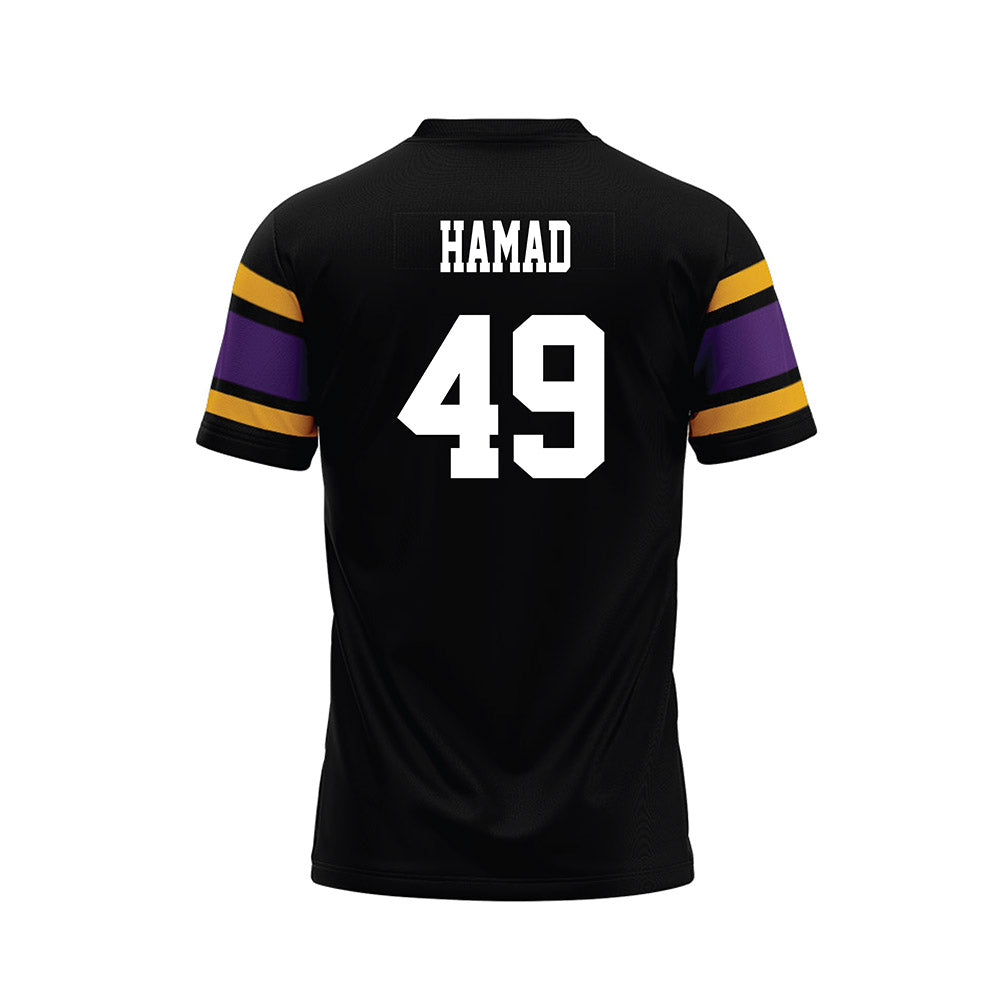 Albany - NCAA Football : Andrew Hamad - Black Premium Football Jersey-1