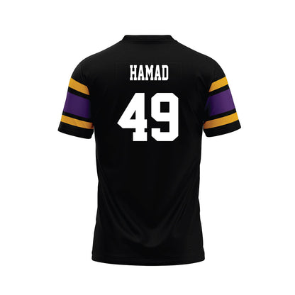 Albany - NCAA Football : Andrew Hamad - Black Premium Football Jersey-1