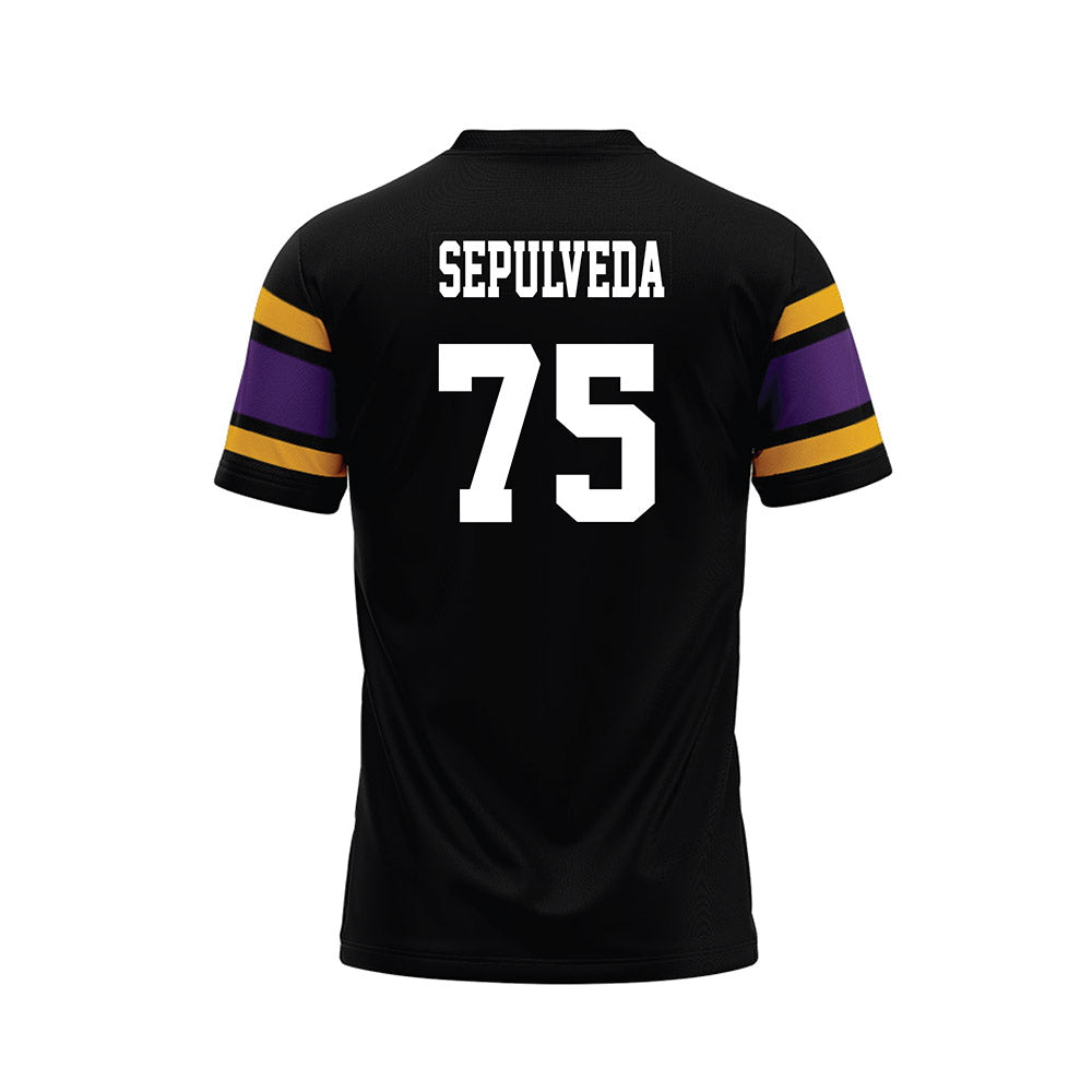 Albany - NCAA Football : Max Sepulveda - Black Premium Football Jersey-1