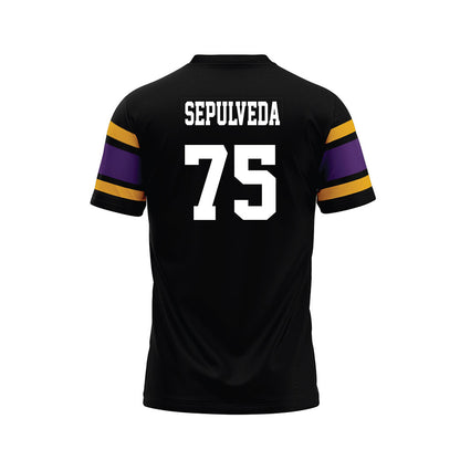 Albany - NCAA Football : Max Sepulveda - Black Premium Football Jersey-1