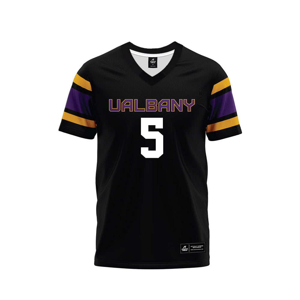 Albany - NCAA Football : Alex Jreige - Black Premium Football Jersey-0