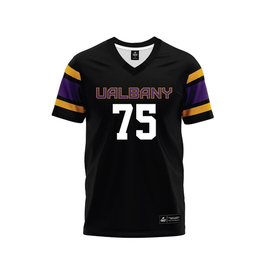 Albany - NCAA Football : Max Sepulveda - Black Premium Football Jersey-0