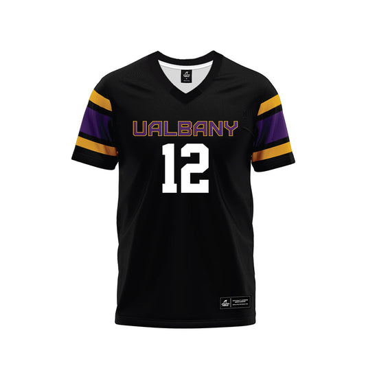 Albany - NCAA Football : Amare Hill - Black Premium Football Jersey-0