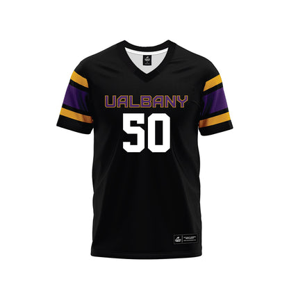 Albany - NCAA Football : Jacob Jones - Black Premium Football Jersey-0
