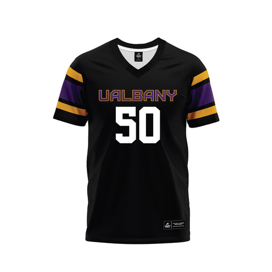 Albany - NCAA Football : Jacob Jones - Black Premium Football Jersey-0