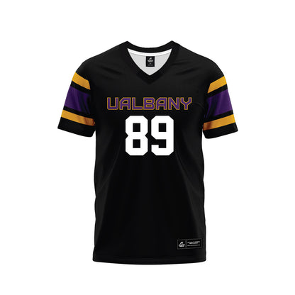 Albany - NCAA Football : Riley Engelhard - Black Premium Football Jersey-0